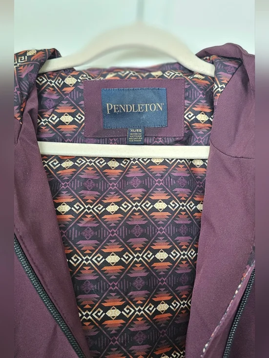 Pendleton Winterbloom Jacket XL NWT Waterproof Hooded Coat Plum Boho Outdoor - Picture 5 of 9